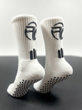FW Sportswear Performance Grip Socks 2.0 showing rear branding, heel reinforcement and high grip technology on the sole plate.