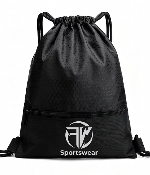 FW Sportswear Performance Drawstring Bag front view.